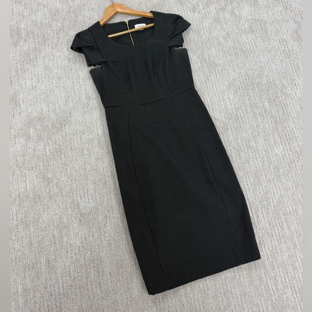 Black and white midi dress
